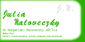 julia maloveczky business card